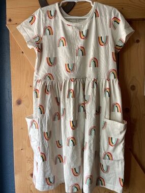 Hanna Andersson Girls Rainbow Dress Size 8